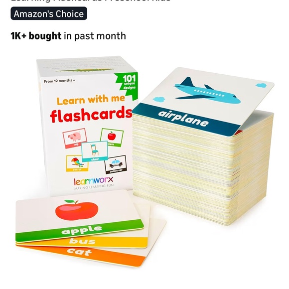 learnworx Other - Learnworx flashcards for 12m+ Kidcore learning speech